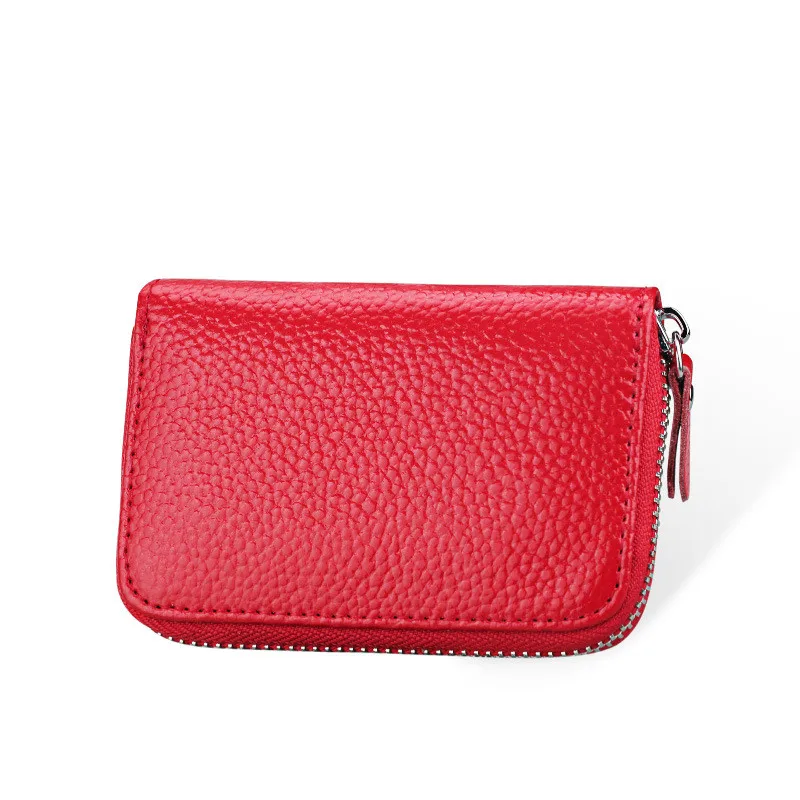 Fashion Candy Colors Women Credit Card Holder Genuine Leather Wallet Designer Purse ID Card Case