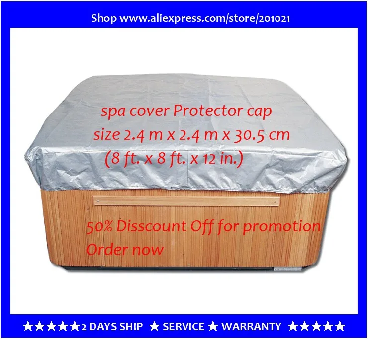 

Customize hot tub cover bag and spa cap , size 244 x 244 x 30.5cm ( 8 Ft x 8 ft x 12 Inch )any shape and size is avaliable