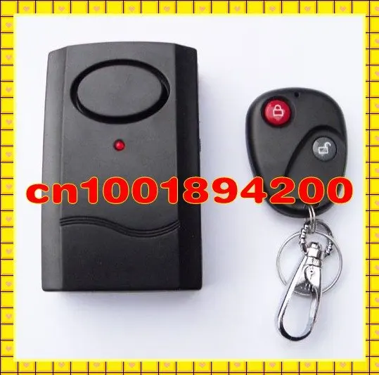 Free Shipping  Wireless Remote Control Vibration Alarm for Door Window Motorcycle Alarm Shock Sensor 10pcs/Lot