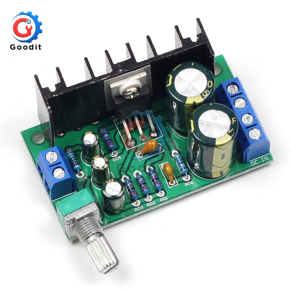 TDA2050 DC 12-24V 10-30W Amp Mono Audio Amplifier Board Module Single Power Supply Volume Adjustable 60*35*40mm