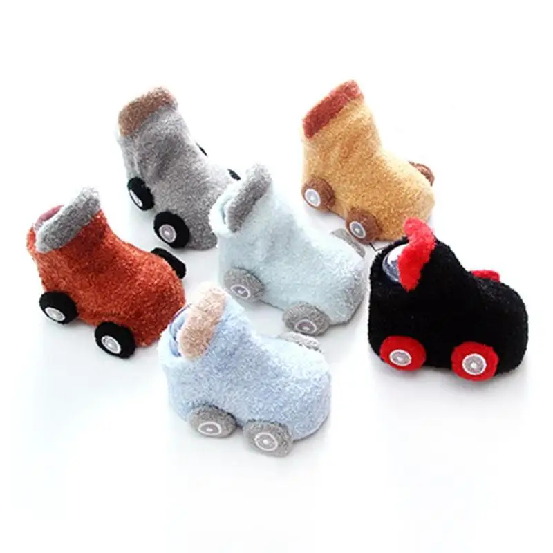 6Pairs Cotton Baby Socks Christmas Socks For Newborns Gift Car shape Anti Slip socks Boy Girl Toddler kids Floor Socks 0-4years