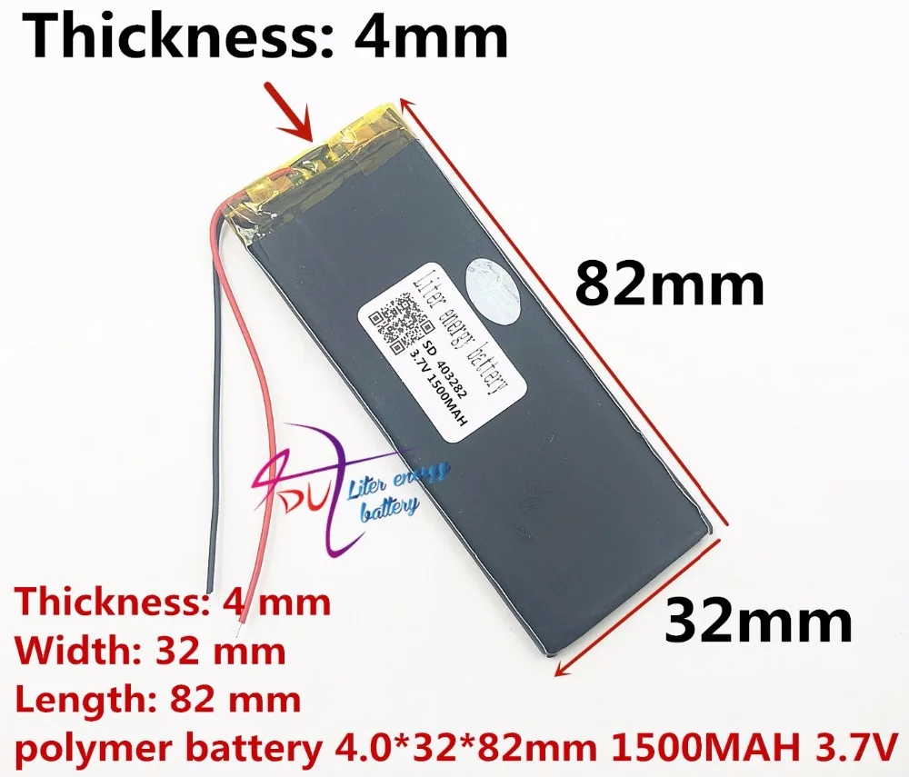 best battery brand Size 403282 3.7V 1500mah Lithium polymer Battery