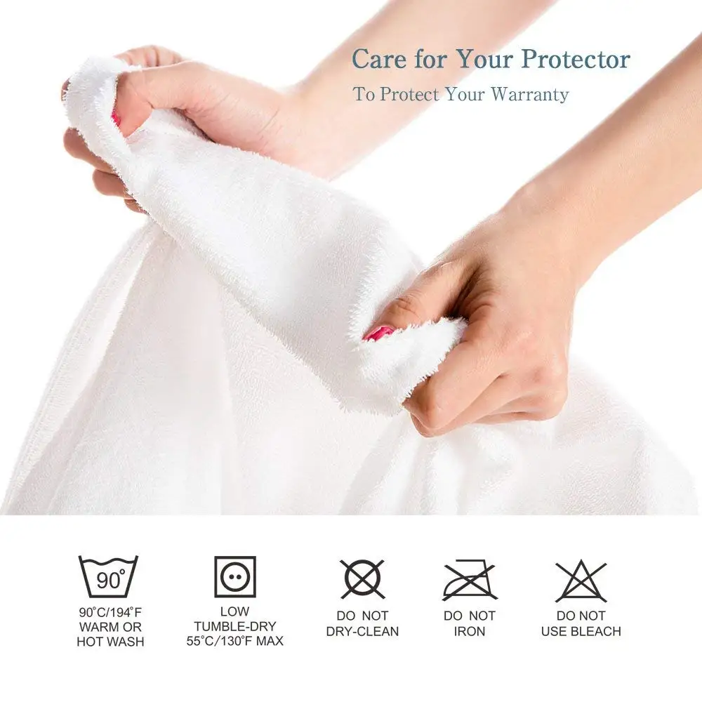 Waterproof Bed Sheet For Mattress Pad & Topper With Band Bed Protector Waterproof Mattress Protector