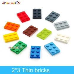 50pcs DIY Building Blocks Thin Figures Bricks 2x3 Dots 12Color Educational Creative Size Compatible With 3021 Toys for Children