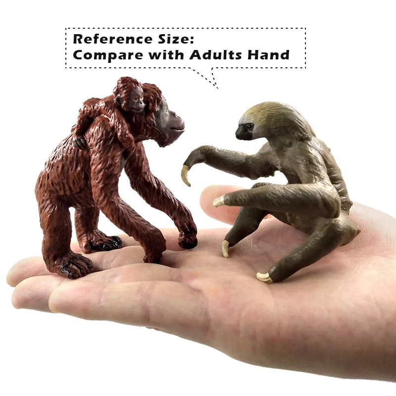 تمثال قرود صغير ، نموذج حيوان ، Orangutan ، الشمبانزي ، gibbon ، ديكور منزلي ، خرافية ، ملحقات تزيين الحديقة