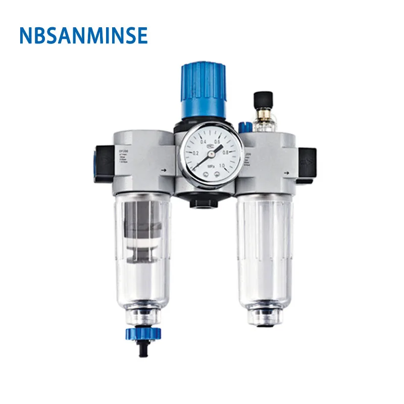 

DC 200 1/8 1/4 3/8 1/2 3/4 1 OC DC Filter Regulator Lubricator Auto Drain M5 1/8 Port Mini Type for Automation parts NBSANMINSE