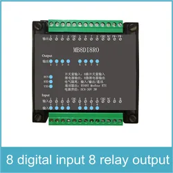 8 Channels Digital Input and 8 Channels Relay Output Isolated 8DI/8RO RS485 MODBUS Protocol Communication RS485 to Ethernet