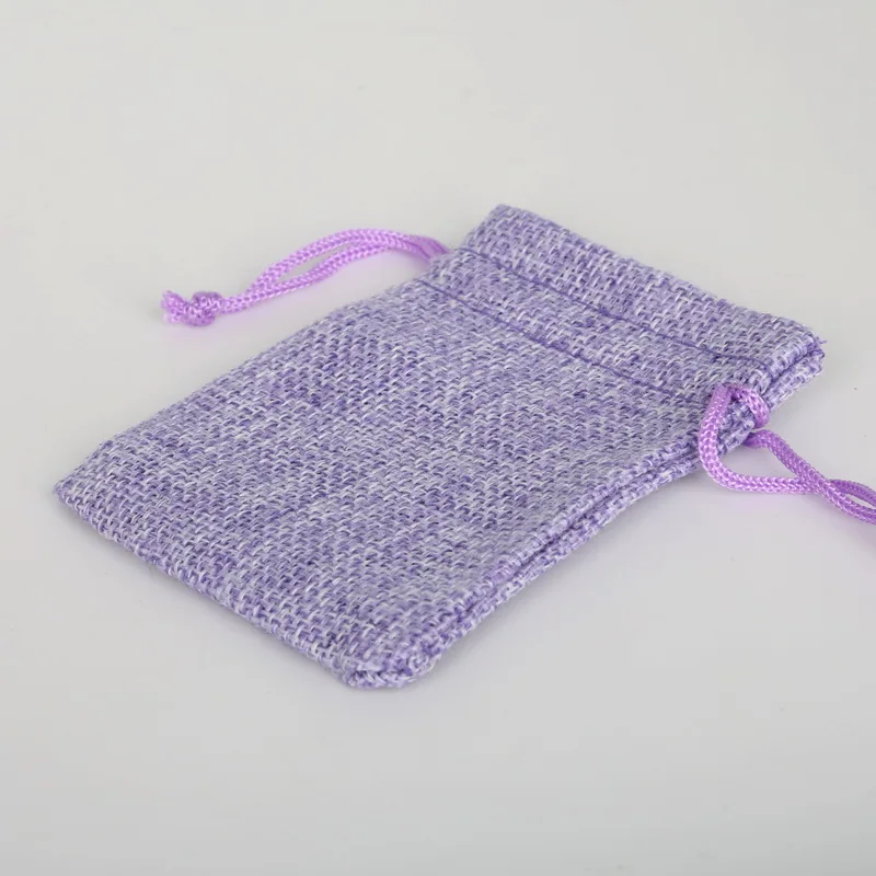 10PCS/lot Linen Cotton Drawstring Bag Jewelry Bag Decorative Gift Pouch Product DIY Packaging Bags 7x9cm