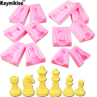 C106 International Chess Silicone Mold Fondant Cake Mould Chocolate Cupcake Decor Cake Topper Baking Decorating Tools