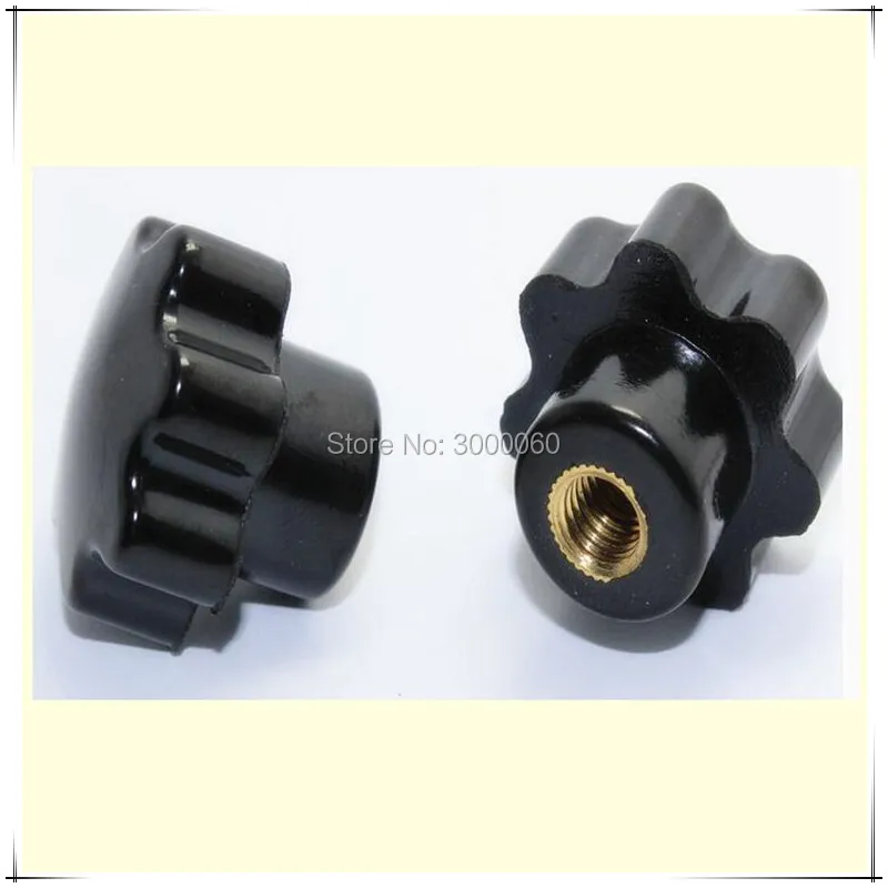 M6 Innengewinde Klemmgriff Seven Star Knopf Kunststoff Rändelmutter 30 Stück/Beutel