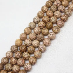 6mm-14mm yellowish white Pock Rough Agates Round Stone DIY Loose Beads 15