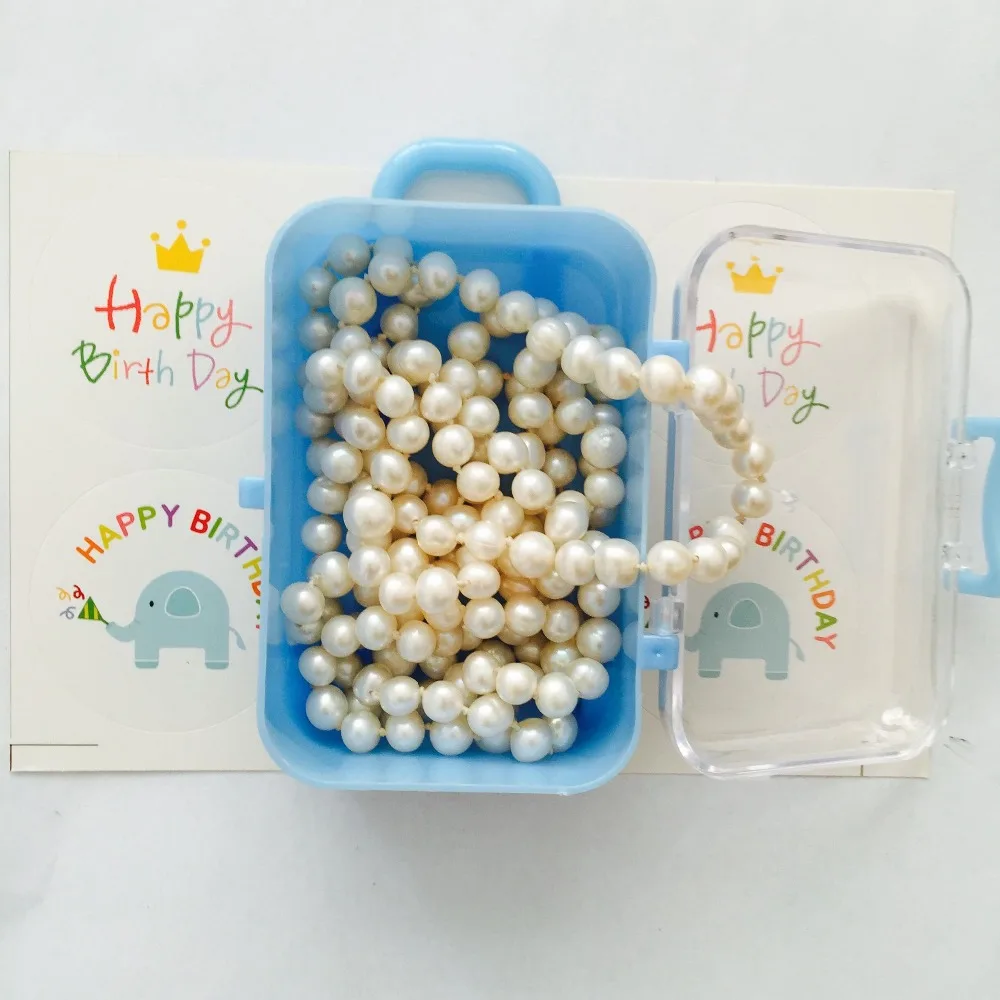 Acrylic Clear Mini Rolling Travel Suitcase Souvenirs Giveaways package Baby Shower Candy Box + happy Birthday Stickers