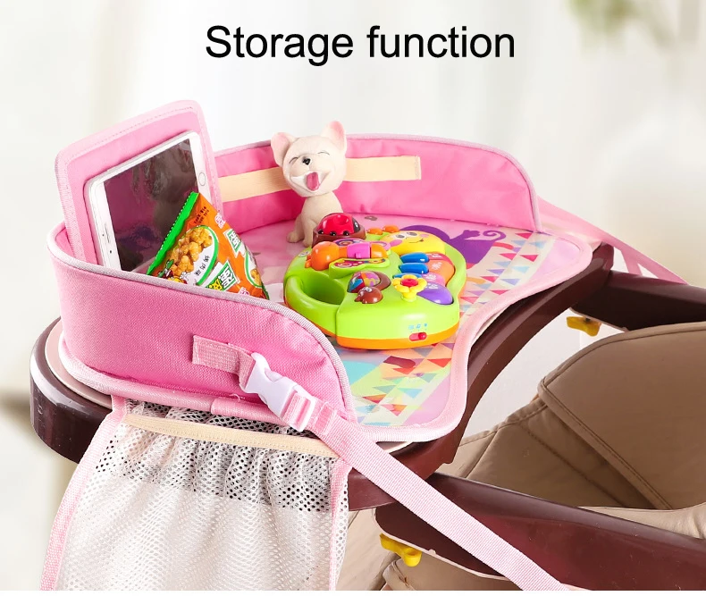 Portable Baby Waterproof Car Seat Tray Storage Table Safety Tray Dining Drawing Games Booster Seats plate fence for Children Kid