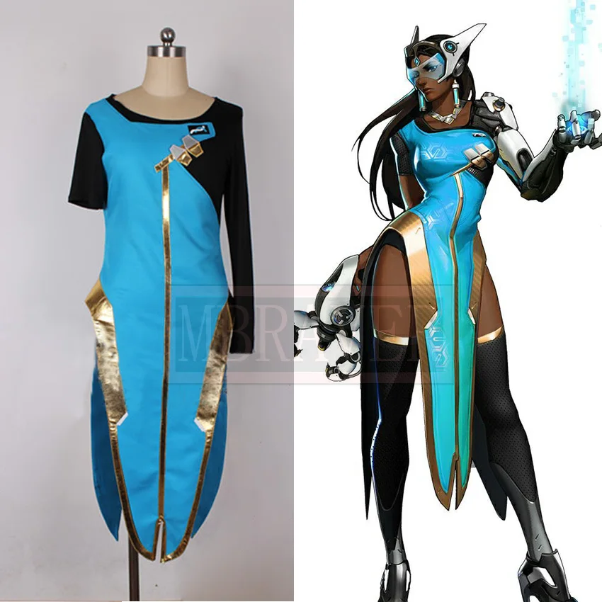 

OW Satya Vaswani Symmetra Dress Game Cosplay Costume