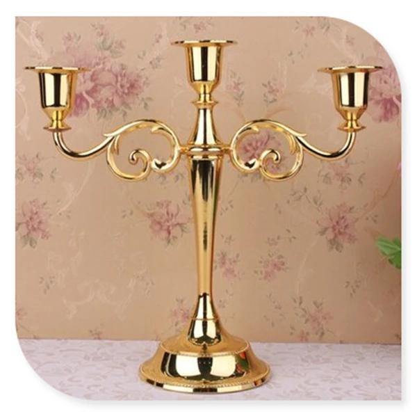 European retro three Candlestick wedding props hotel ktv Decoration Furnishing three candlelight dinners