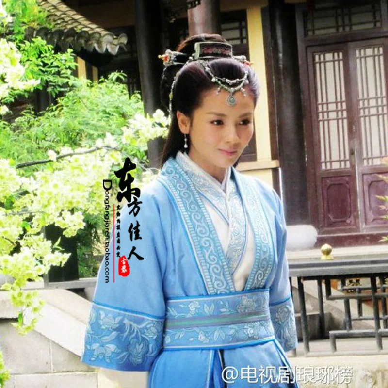 

Blue Cos Embroidery 2015 New TV Play Lang Ya Bang Phoenix in Fire Actress Princess NiHuang Same Design Hanfu Costume for Women