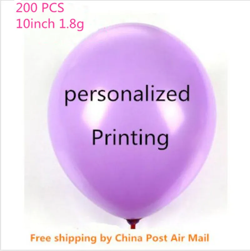 

200pcs Custom balloon Printing Balloons,advertisement promotion.Birthday Party Person Name Age Wedding Couple gift Baby Shower