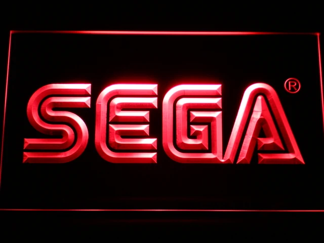 e054 Sega LED Neon Light Signs with On/Off Switch 20+ Colors 5 Sizes to choose