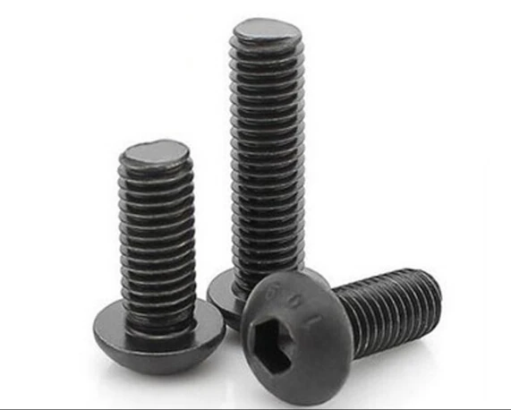 

100PCS M4 series 10.9 round head hex socket screws M4*25/30/35-50 mm the mushroom head hex socket screws