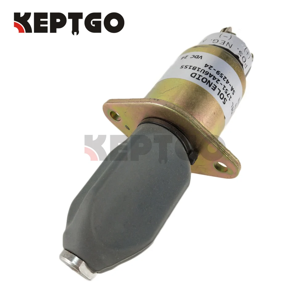 1751-24A6U1B1S5 24V Fuel Shutoff Solenoid For Kubota 3A SA-4259-24 ( 2 terminals )