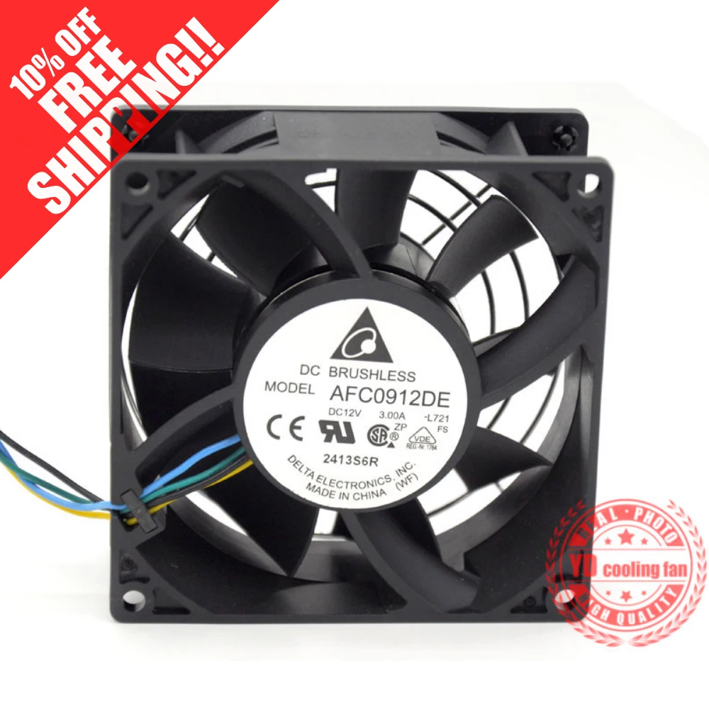 brand new DELTA  AFC0912DE 9038  9CM 12V 3A cooling fan