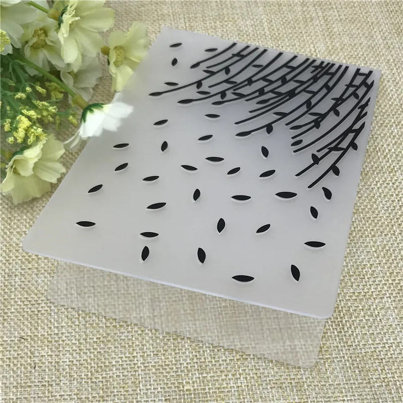 Willow tree DIY Plastic Embossing Folder For Scrapbook DIY Album Card Tool Plastic Template