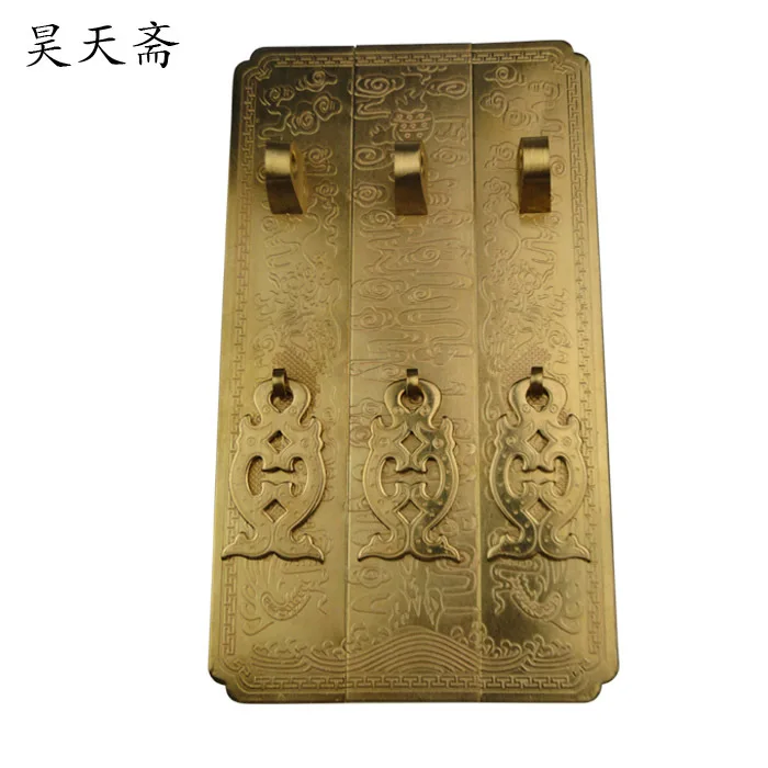 [Haotian vegetarian] antique copper Cabinet Handle Chinese bookcases wardrobe handle large models Yunlong