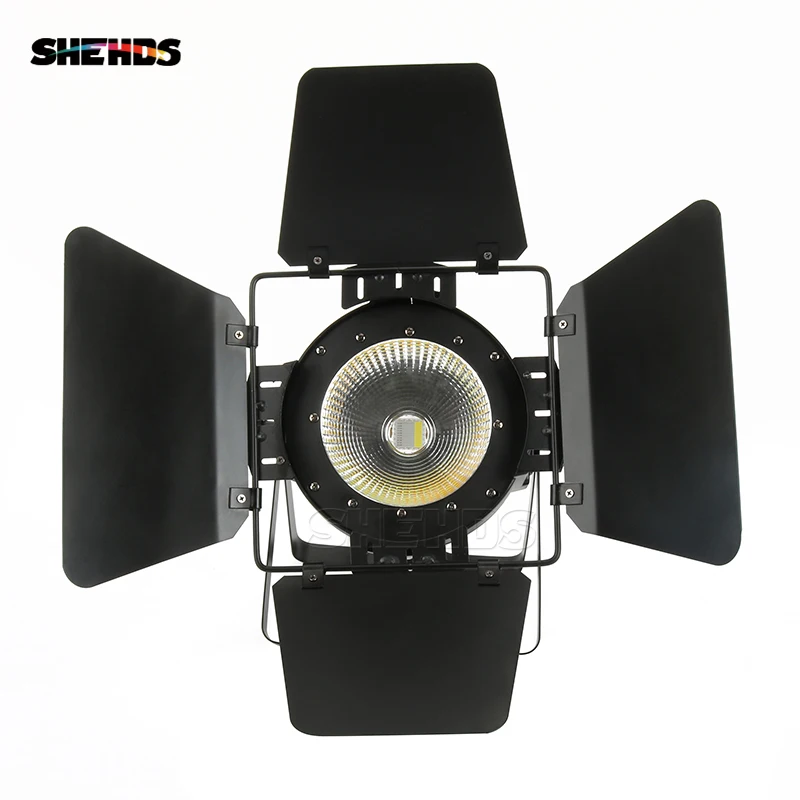 Imagem -02 - Shehds Led Par Cob 200w Fresco Quente Rgbw Mais uv 6in1 Luz Dmx512 Conduziu a Iluminação da Fase da Lâmpada Concerto Produções com Portas do Celeiro