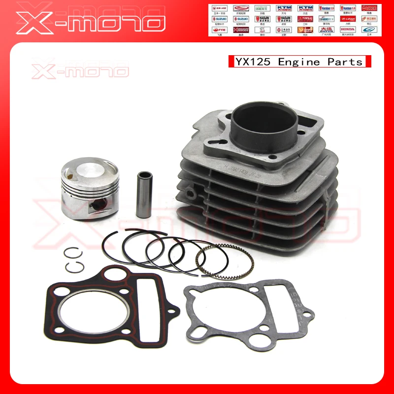 Complete Engine Cylinder Barrel Head Cylinder Piston Kit for YX125 125CC