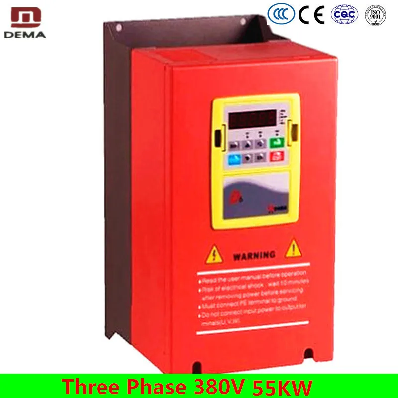 DEMA D6B Series High Power Vector 380V 3 Phase 55kW Variable Speed Drive/VSD AC Frequency Inverter 50Hz 60Hz Converter For Motor