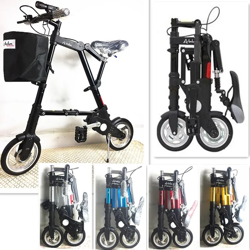 2019 Abike folding bicycle 8 inch 10 inch package Super Light Mini male and female adult bicycle portable fitness bicycle