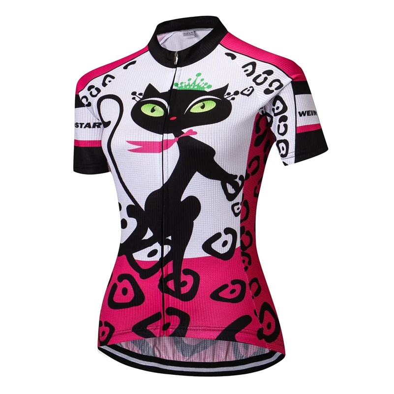 2017 Red Cats Cycling Jersey Shorts Women Bike jersey Sets Pro Bike clothing Girl Top short sleeve bike wear bicycle Shirts