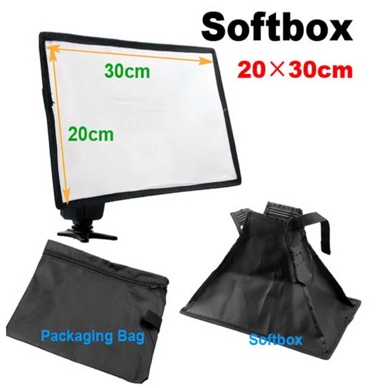 Foleto 20*30cm Flash softbox Diffusers Soft Box for canon 580EX/430EX/550EX/540EZ/420EX/380EX nikon sb600 sb800 speedlite