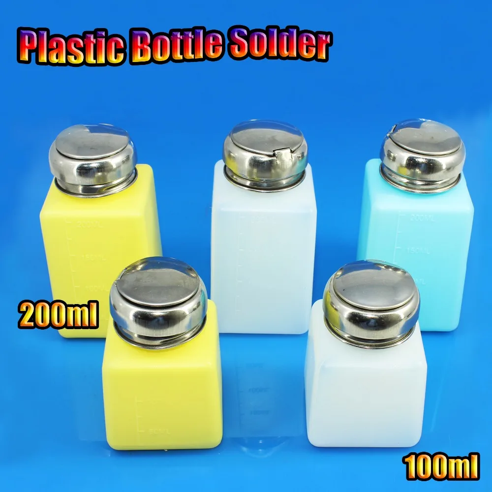 JCD 1 PCS High Quality ESD Plastic Alcohol Bottle Solder Flux Bottle 200ML/100ML Wholesales TL-205