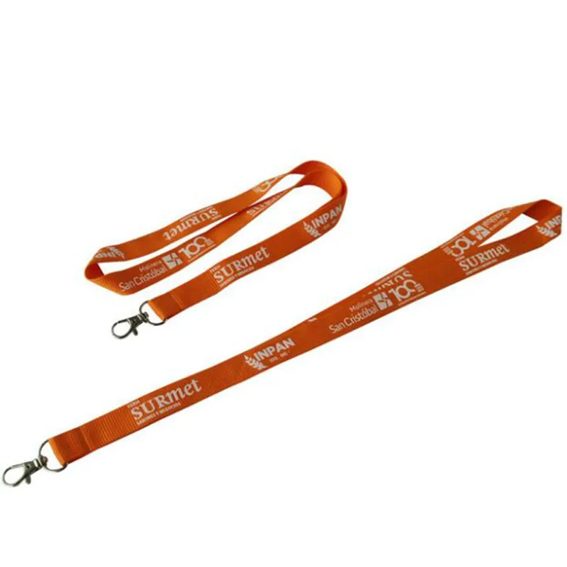 50pcs/lot Custom Lanyards Polyester Lanyards One Color One Side Screen Printing Lanyard OEM Customize Branded Phone Holder Rope