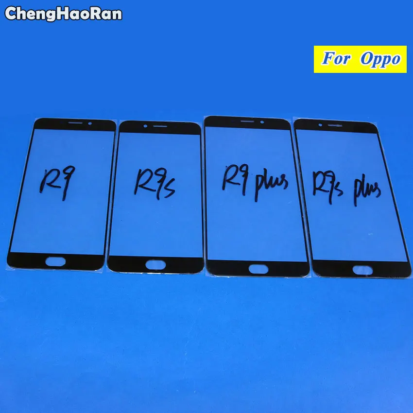 ChengHaoRan New Outer LCD Front Screen Glass Lens Cover Replacement Parts For Oppo R9 R9plus R9S Plus Touch Screen