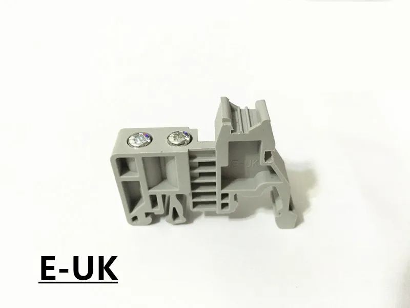 10 Pcs /lot  E/UK universal terminal blocks ending/end stoper suit G type and TH type guide rail e-uk (SKJ-2G2)