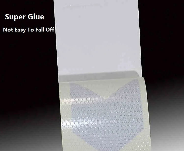 5cm x 3m selbst klebender fluor zieren der gelb roter Pfeil reflektieren der Klebeband-Warn aufkleber – Detail 10