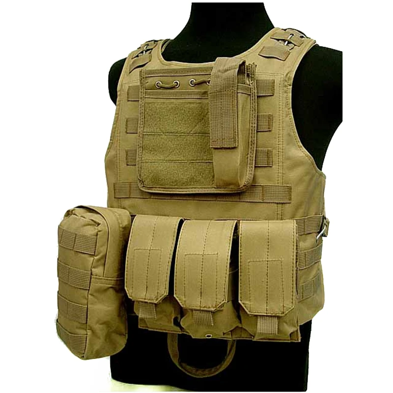 Chaleco táctico Ciras MOLLE portador de placas Airsoft y caza - imagen 2