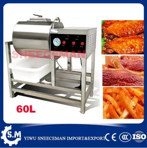 

60L Commercial Vacuum Meat Salting Marinated Machine hamburger pickling vacuum curing machine bloating marinated machine