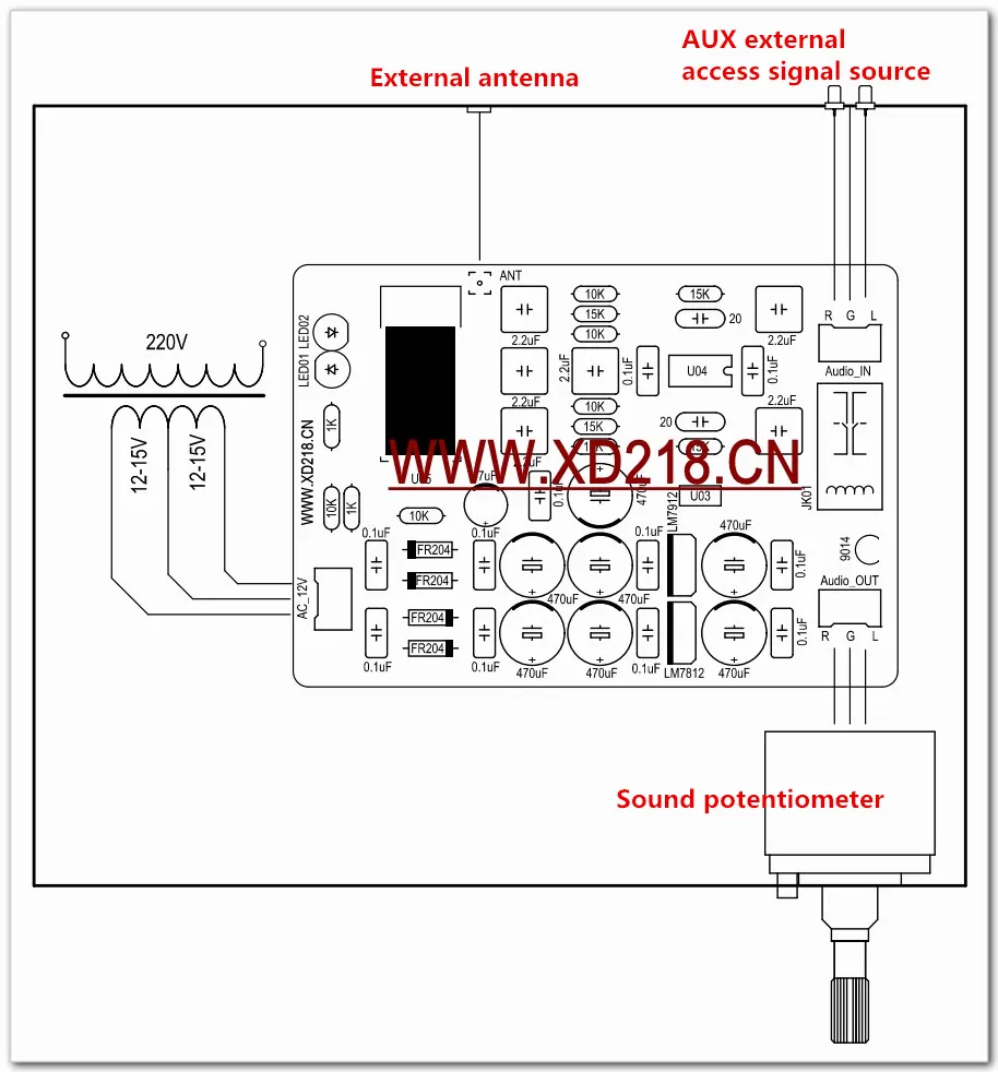 CSR8635 chip HI-FI Bluetooth audio receiver module Bluetooth stereo receiver amplifier installed Bluetooth