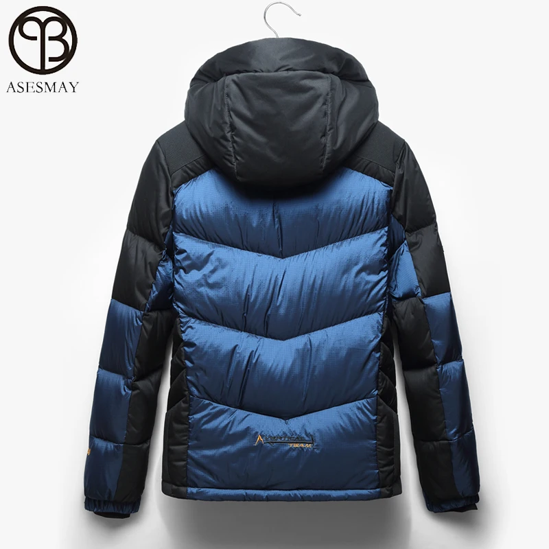 Asesmay-Manteau Parka en Duvet de Canard Blanc pour Homme, Veste Épaisse et Chaude, Vêtement de Marque, Décontracté, à la Mode, Collection Hiver 2024