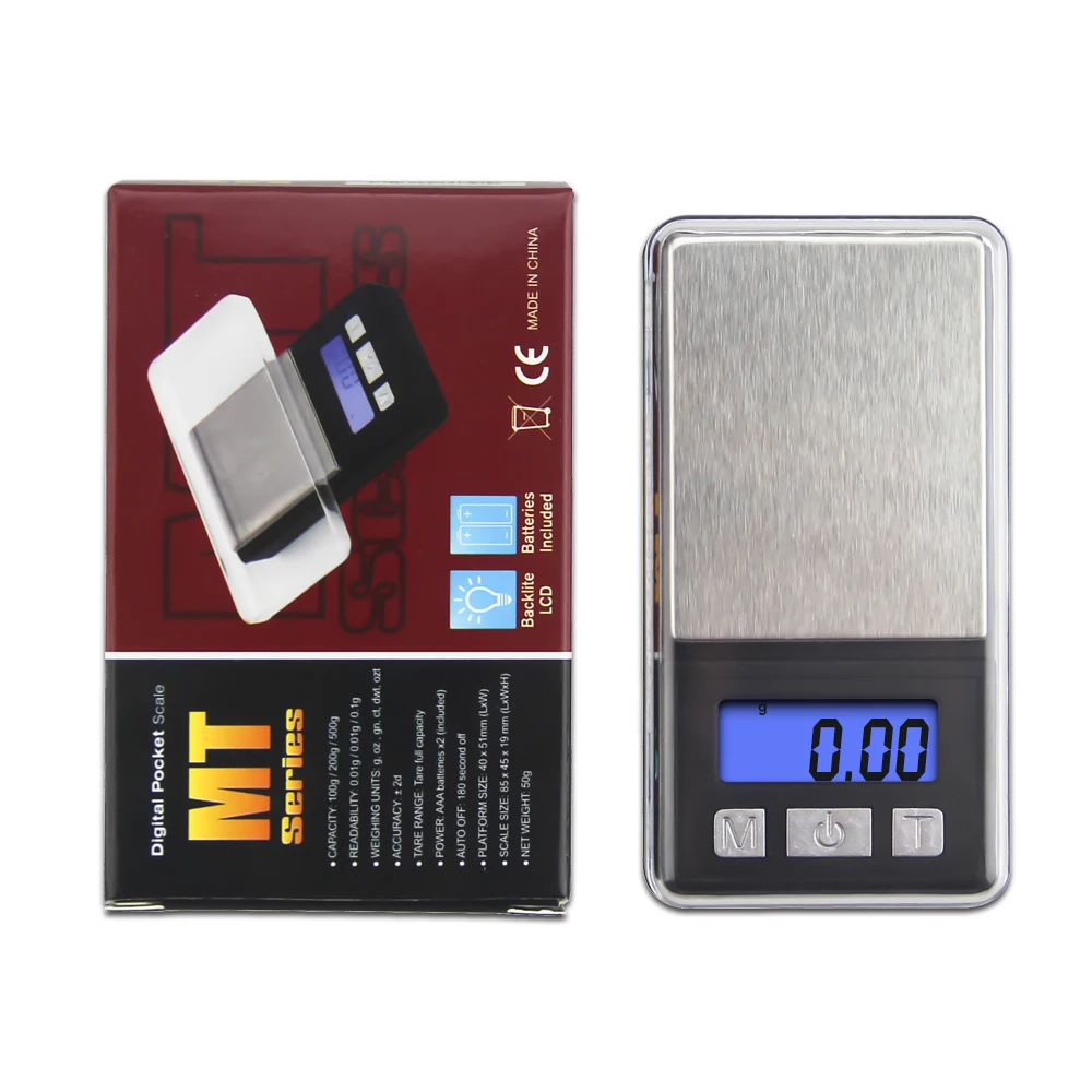 0.01g Digital Pocket Scale Portable LCD Electronic Jewelry Scale Gold Diamond Herb Balance Weight Weighting Scale 100g 200g