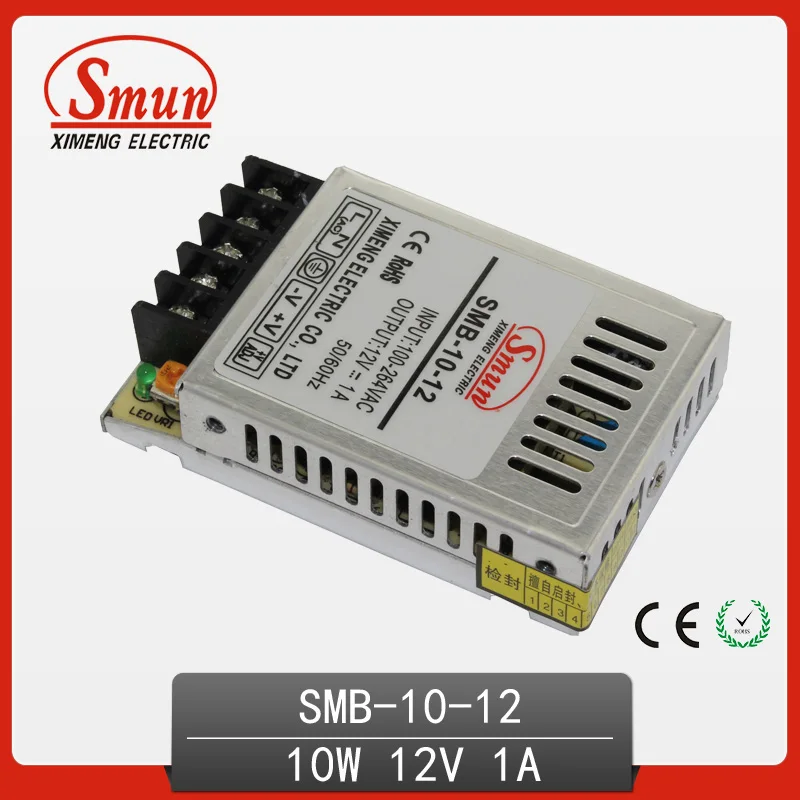 5V 2A AC-DC Slim Led Driver SMB-10-12 10W Ultra Thin Type Single Output Switching Mode Power Supply