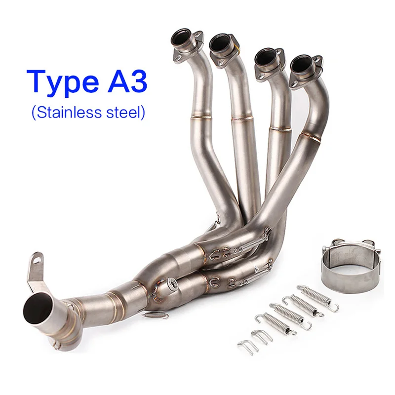 Motorcycle exhaust middle pipe titanium alloy full system for z900 front link Pipe tube slip-on 2017-2022