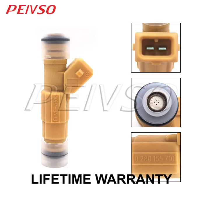 PEIVSO 10pcs 0280155710 F6VE-A5A FJ78 Fuel Injector For FORD E-350 / ECONOLINE SUPER DUTY / F-250 SUPER DUTY 6.8L V10