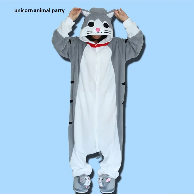 Kigurumi Adult Pyjamas Cosplay Costume Onesie Sleepwear Homewear Unisex Pajamas Party Clothing For Women Man Role playing cat