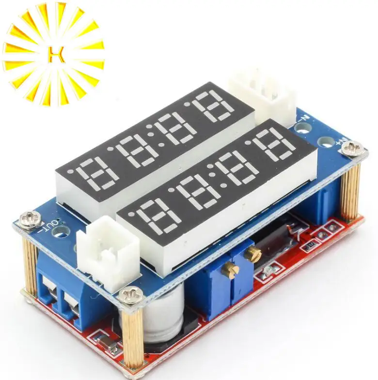 2 in 1 XL4015 5A Adjustable Power CC/CV Step-down Charge Module LED Driver Voltmeter Ammeter Constant current constant voltage