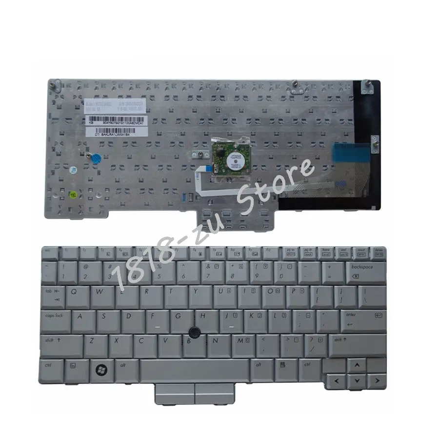 

YALUZU US Laptop Keyboard FOR HP Compaq 2710 2710P EliteBook 2730 2730P New Keyboard English layout Teclado silver With pointing