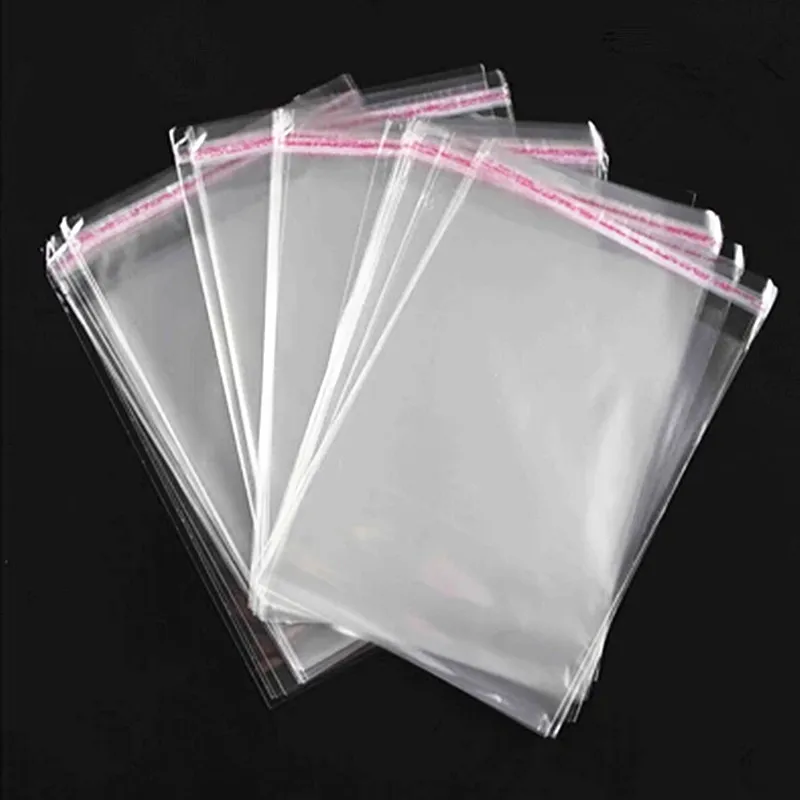 300pcs 20*30cm grocery self adhesive seal moisture proof PP plastic packaging bags